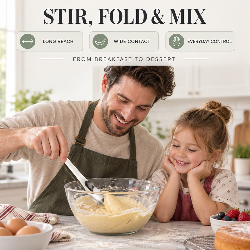 Extra-Thick 316L Stainless Steel Dessert Spoons – Long Handle
