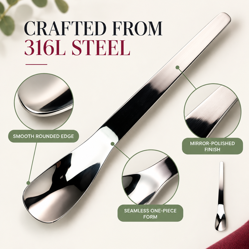 Extra-Thick 316L Stainless Steel Dessert Spoons – Long Handle