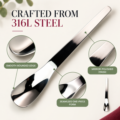 Extra-Thick 316L Stainless Steel Dessert Spoons – Long Handle